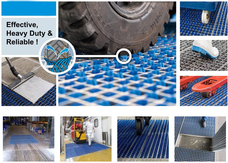 Forklift wheel cleaning principle